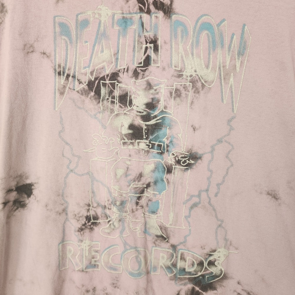 Death Row Records Tie Dye Graphic T-Shirt Purple Black Mens XL Electric Chair - Picture 3 of 9